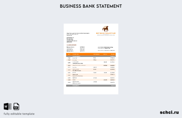 цифровая загрузка выписки по корпоративному счету BCP Bank Шаблон в формате Word